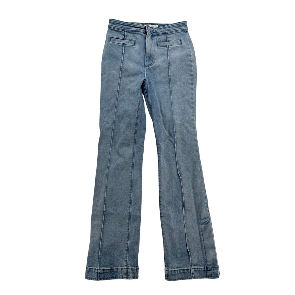 Tory Burch Straight Leg Super Bleachout Jeans Blue High Rise Size 26 Style 61892